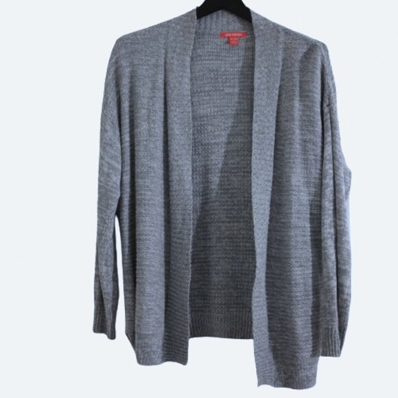 COPY - Joe Fresh grey knitted heather open cardigan 100% cotton size XL - Picture 1 of 11